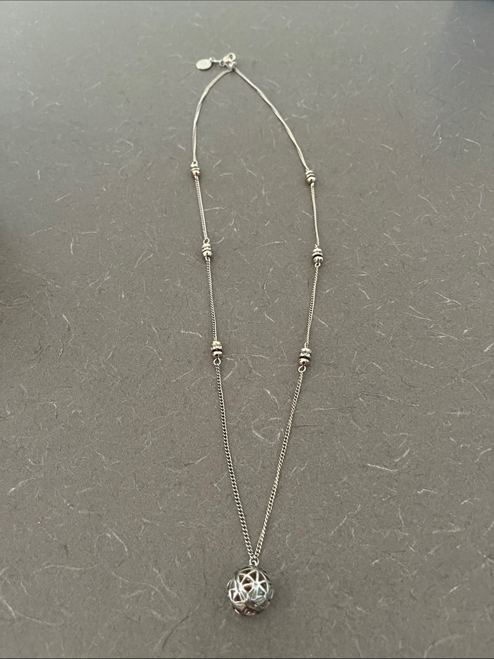 L👀K 3 for $15 Party light Silvertone Openwork Pendant Necklace